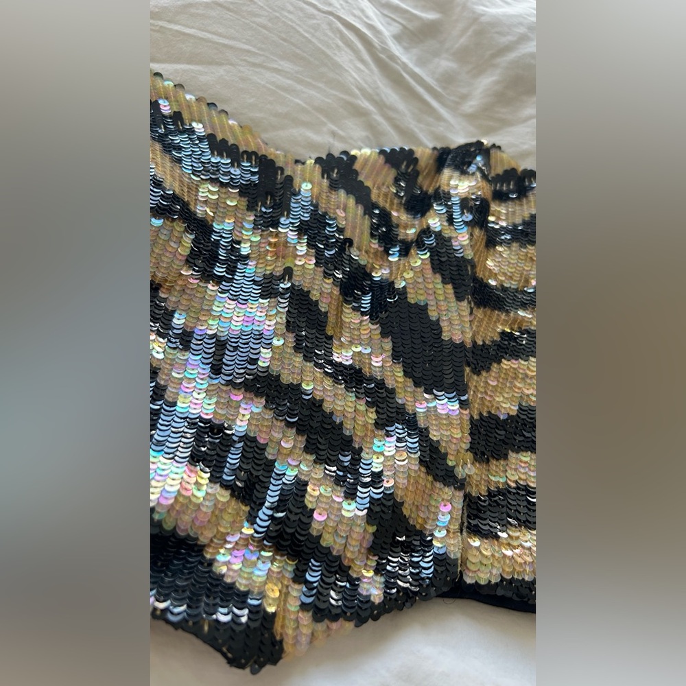 Jeanette kastenberg sequin crop bustier top - Picture 4 of 16